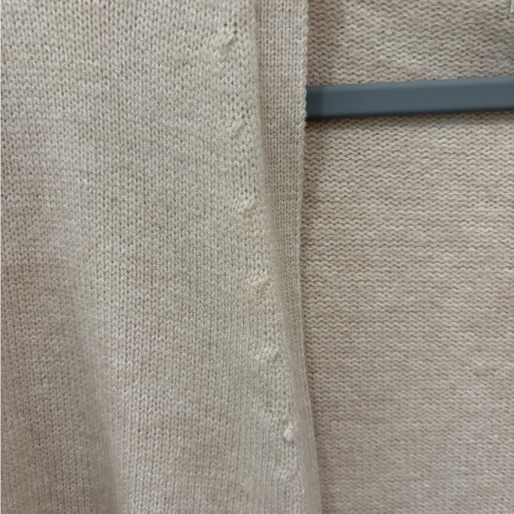 ZARA Open Front Soft Tan Colored Robe Cardigan Size Sm Oversize Two Front Pocket - Picture 5 of 7